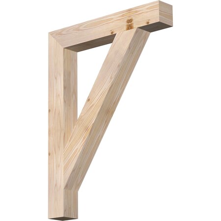 Ekena Millwork Traditional Block Smooth Bracket, Douglas Fir, 3 1/2"W x 24"D x 32"H BKT04X24X32TRA05SDF